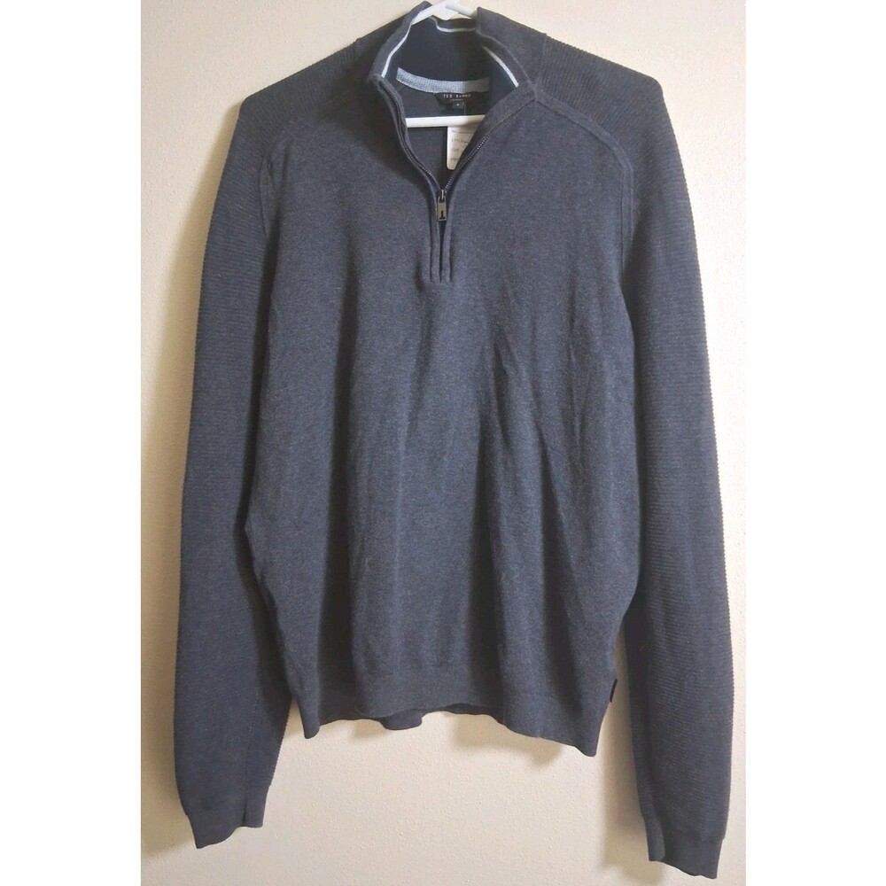 Ted Baker London 1/4 Zip Pullover, Size 4, Size Large, Preowned